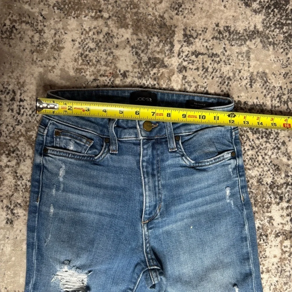 Joe's Jeans Women's The Charlie Distressed High Rise Skinny Jeans Size 24